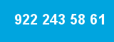 922 243 58 61 922 243 58 61